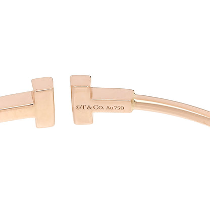 Tiffany 18K Rose Gold Narrow T Wire Bracelet 3 of 4
