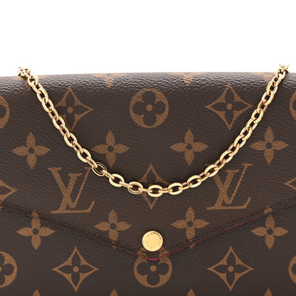 Louis Vuitton Monogram Pochette Felicie Chain Wallet Fuchsia 9 of 11