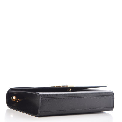 Saint Laurent Grain De Poudre Medium Classic Monogram Kate Satchel Black 4 of 9