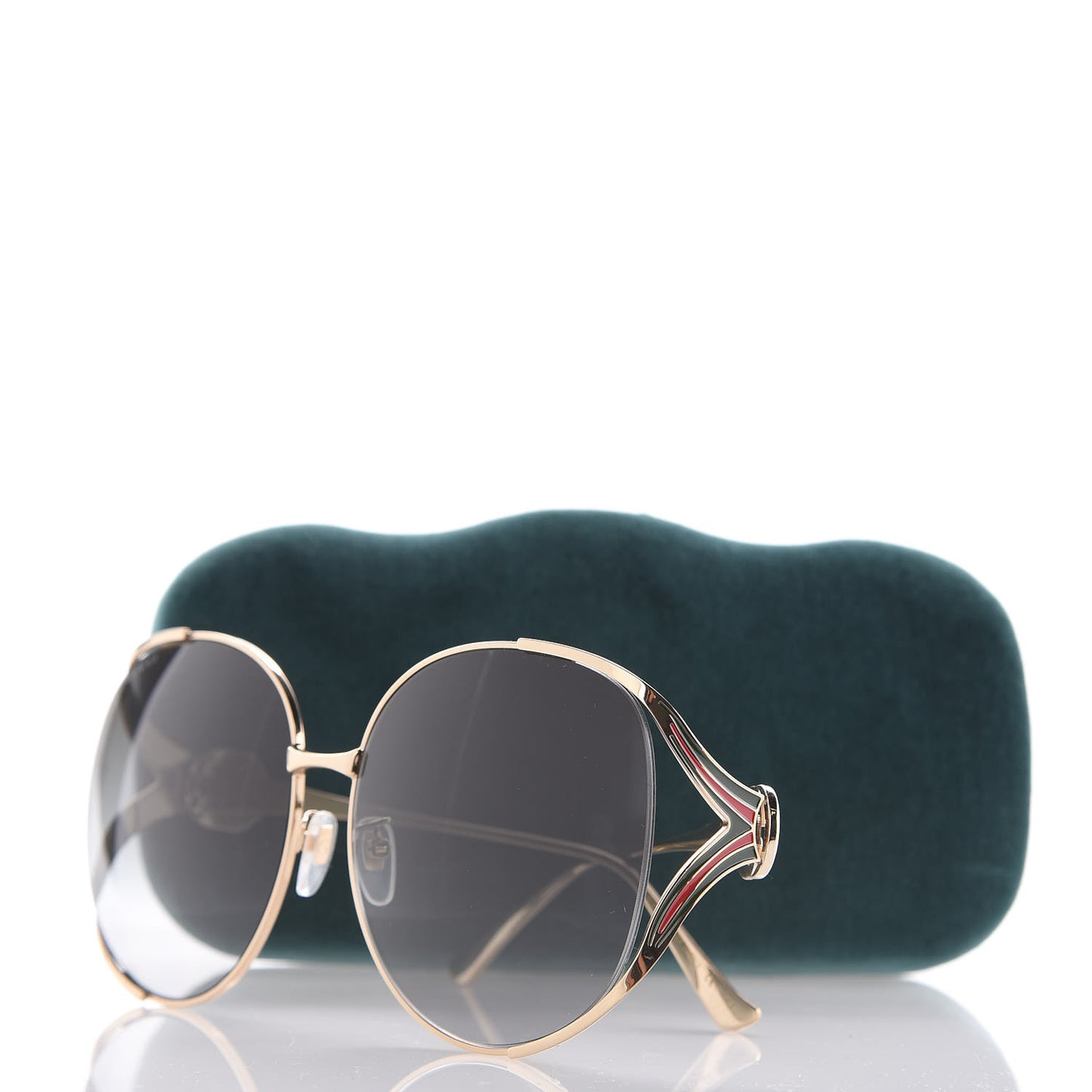 Metal Oversized Round Frame GG0225S Sunglasses Gold