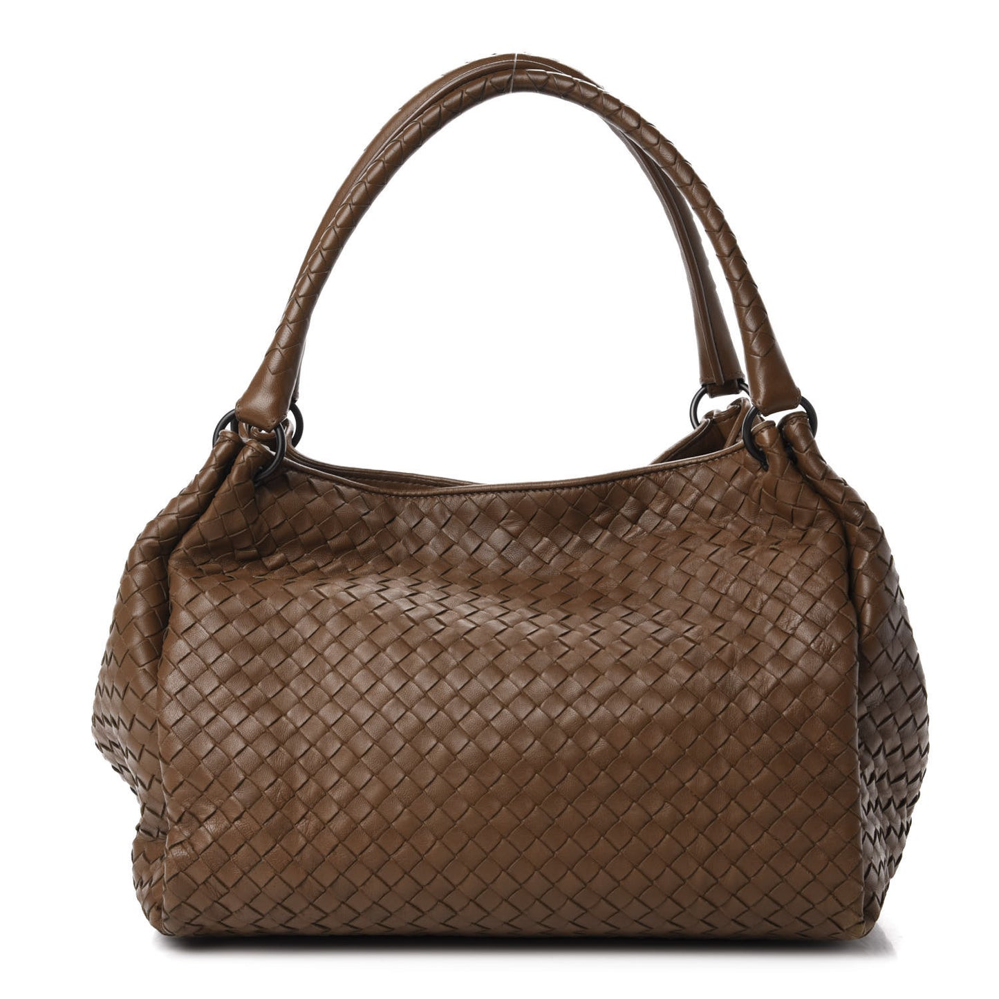 Nappa Intrecciato Parachute Bag Brown
