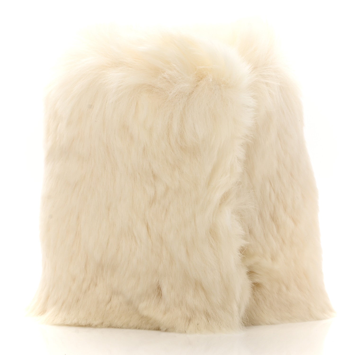 Chanel Lapin Rabbit Fur CC Bracelet White Black 3 of 5