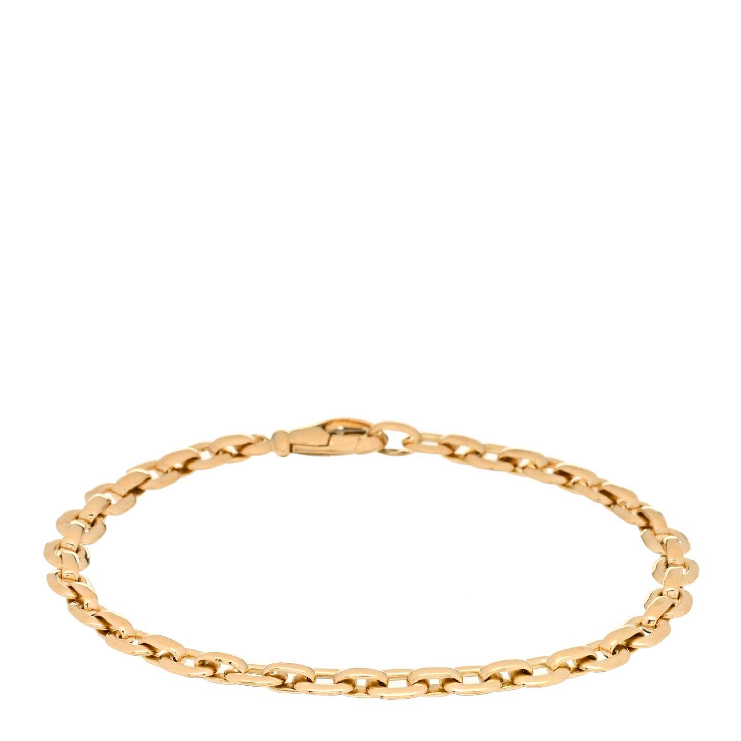 18K Yellow Gold Meplat Link Chain Bracelet