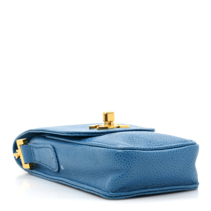Chanel Caviar Phone Holder Crossbody Blue 3 of 14