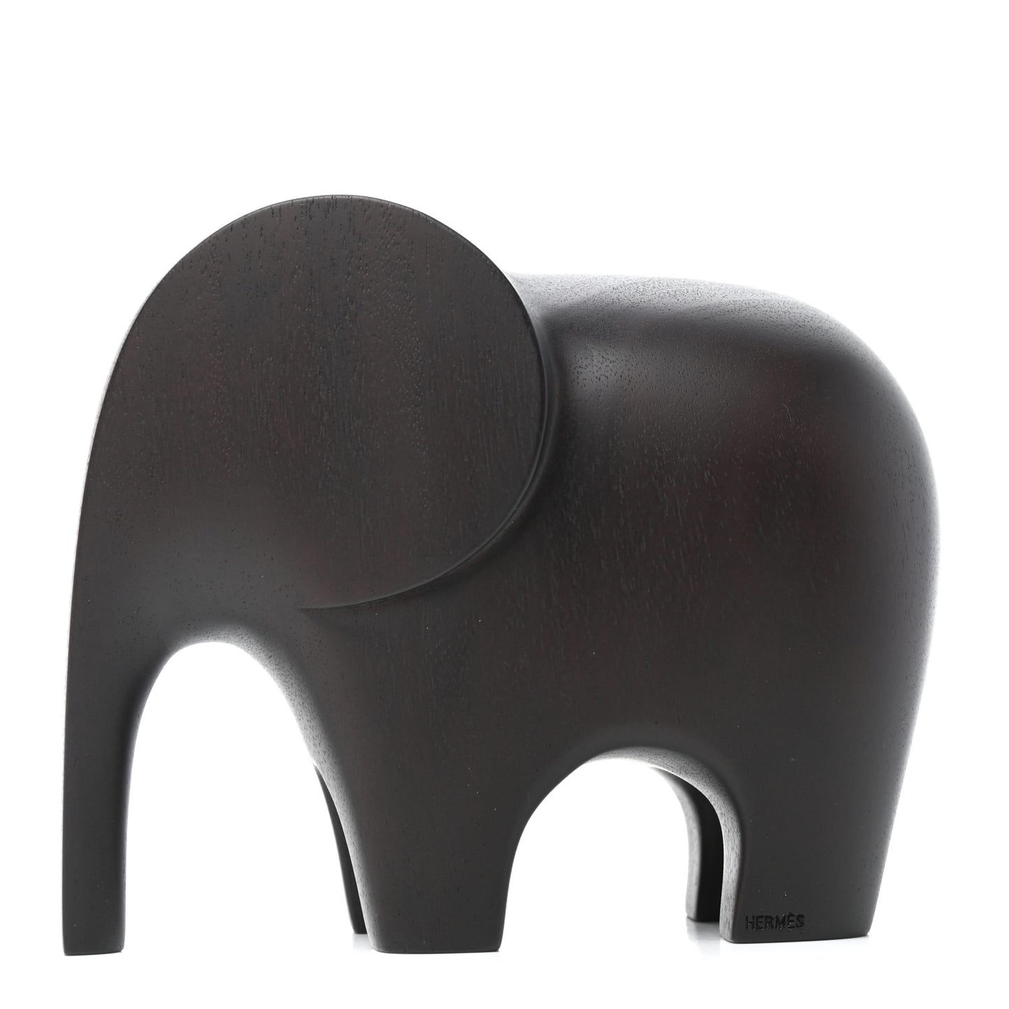 Mahogany Wood Elephant Lao Paperweight Acajou Ebenise
