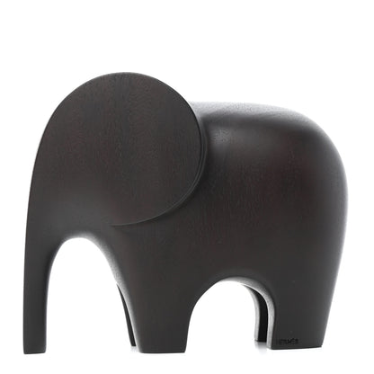 Hermes Mahogany Wood Elephant Lao Paperweight Acajou Ebenise 1 of 7