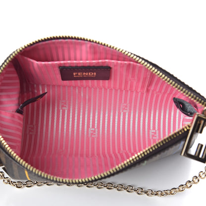 Fendi Zucca Spalmati Striped Pochette Tobacco Multicolor 5 of 9