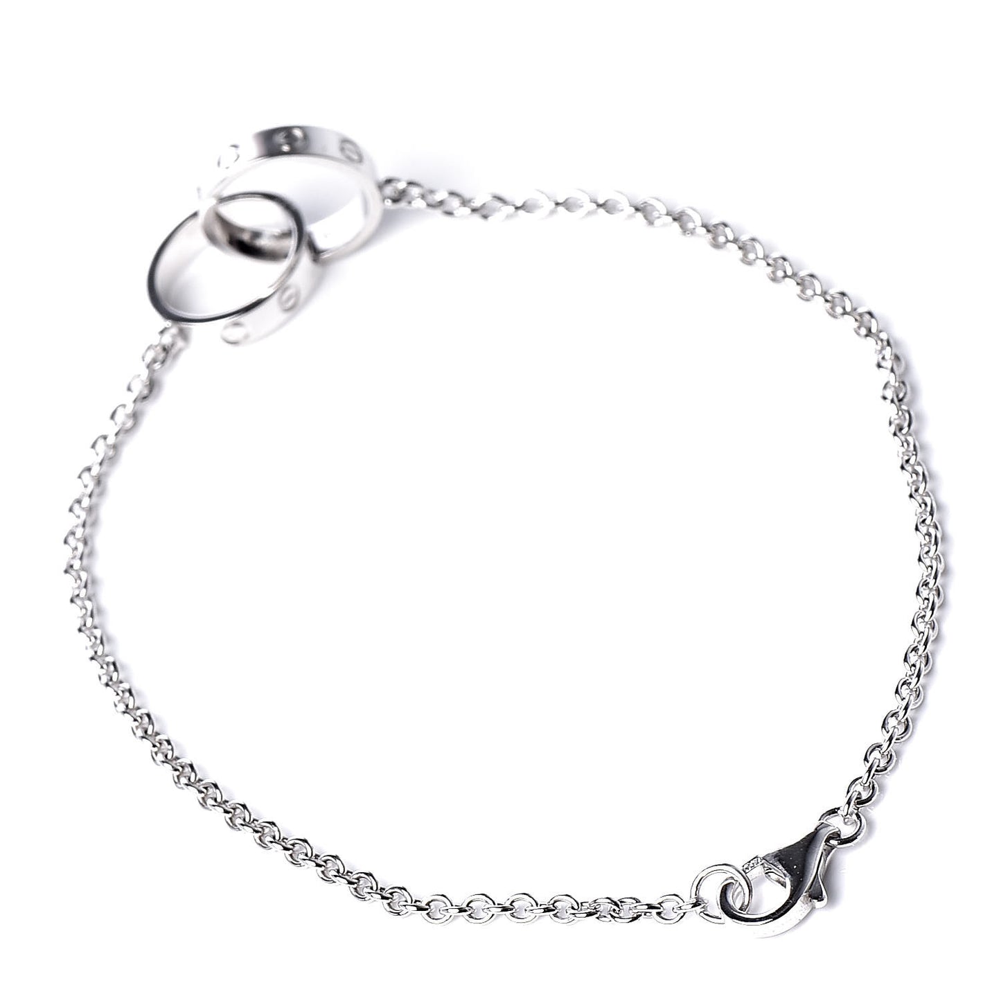 18K White Gold Interlocking LOVE Bracelet