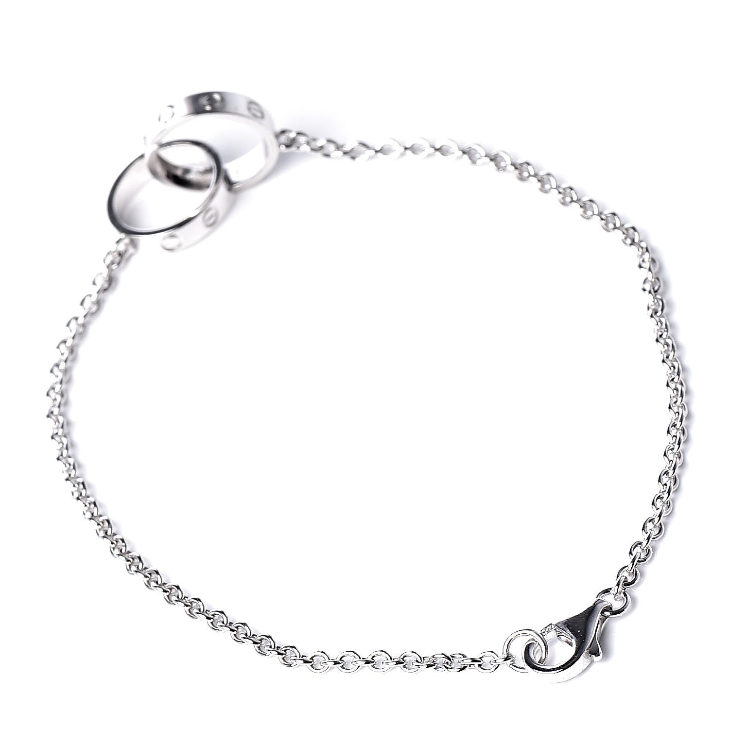 Cartier 18K White Gold Interlocking LOVE Bracelet 3 of 6