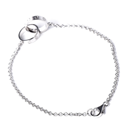 Cartier 18K White Gold Interlocking LOVE Bracelet 3 of 6