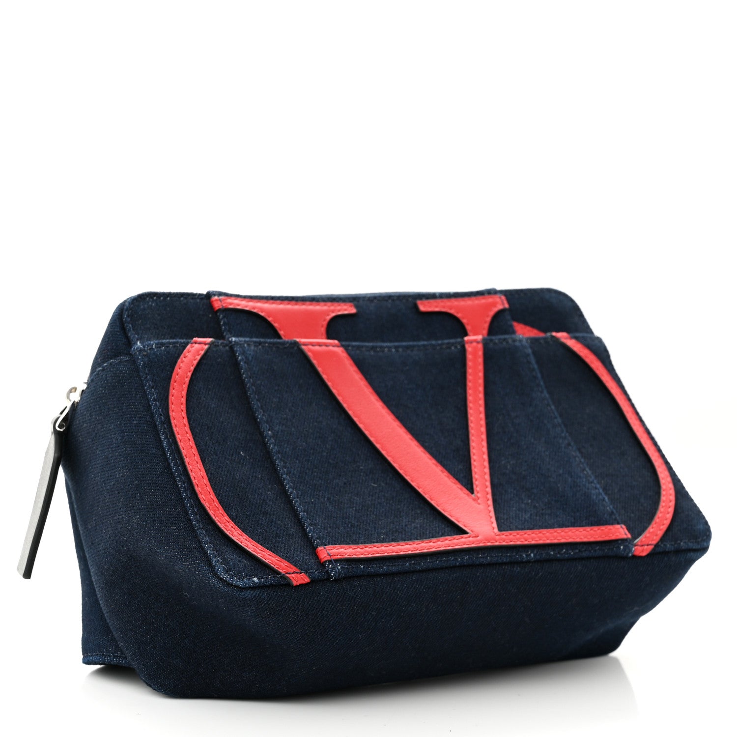 Valentino Garavani Denim Vlogo Belt Bag Blue Red 3 of 9