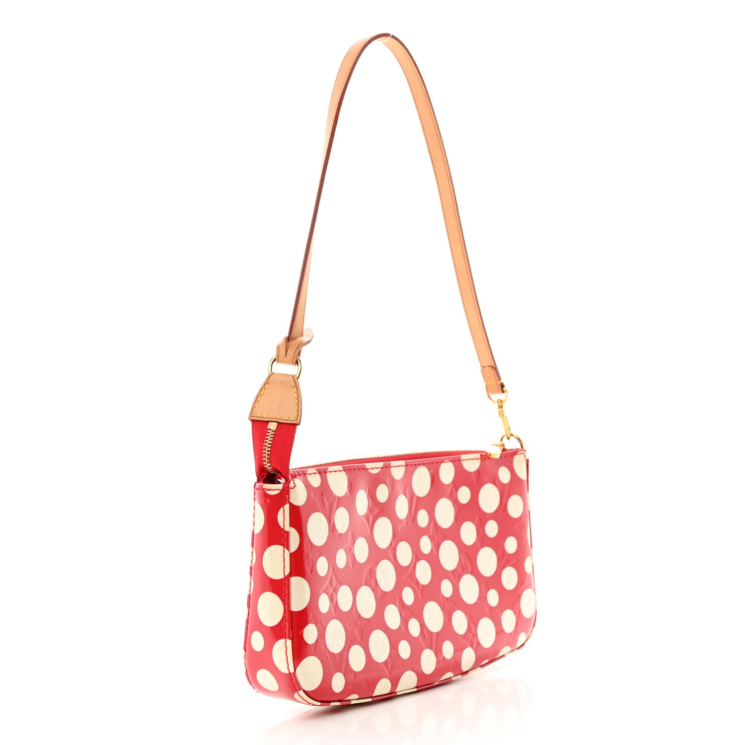 Louis Vuitton Vernis Kusama Infinity Dots Pochette Accessories Red 3 of 15