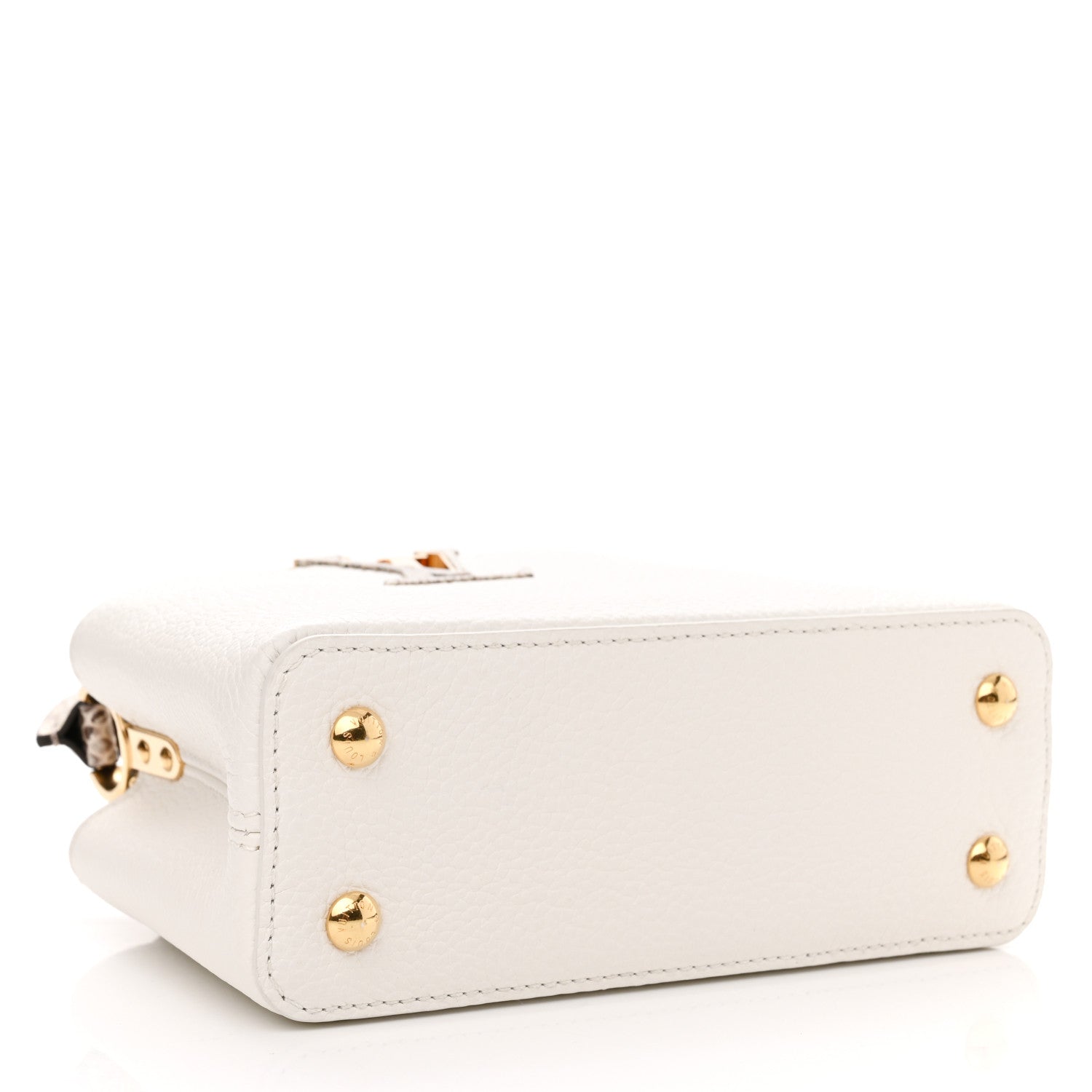 Louis Vuitton Taurillon Ayers Capucines Mini White Snow White 4 of 10