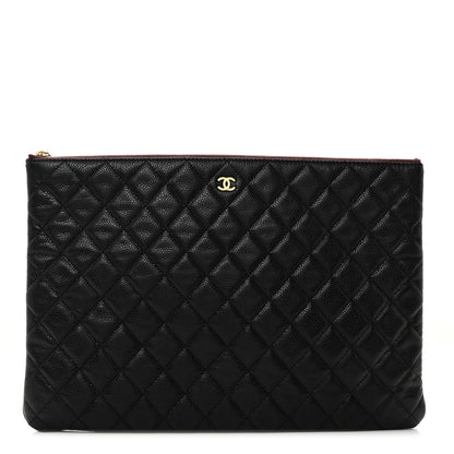 Chanel Caviar Quilted Large Cosmetic Case Black 1 of 7