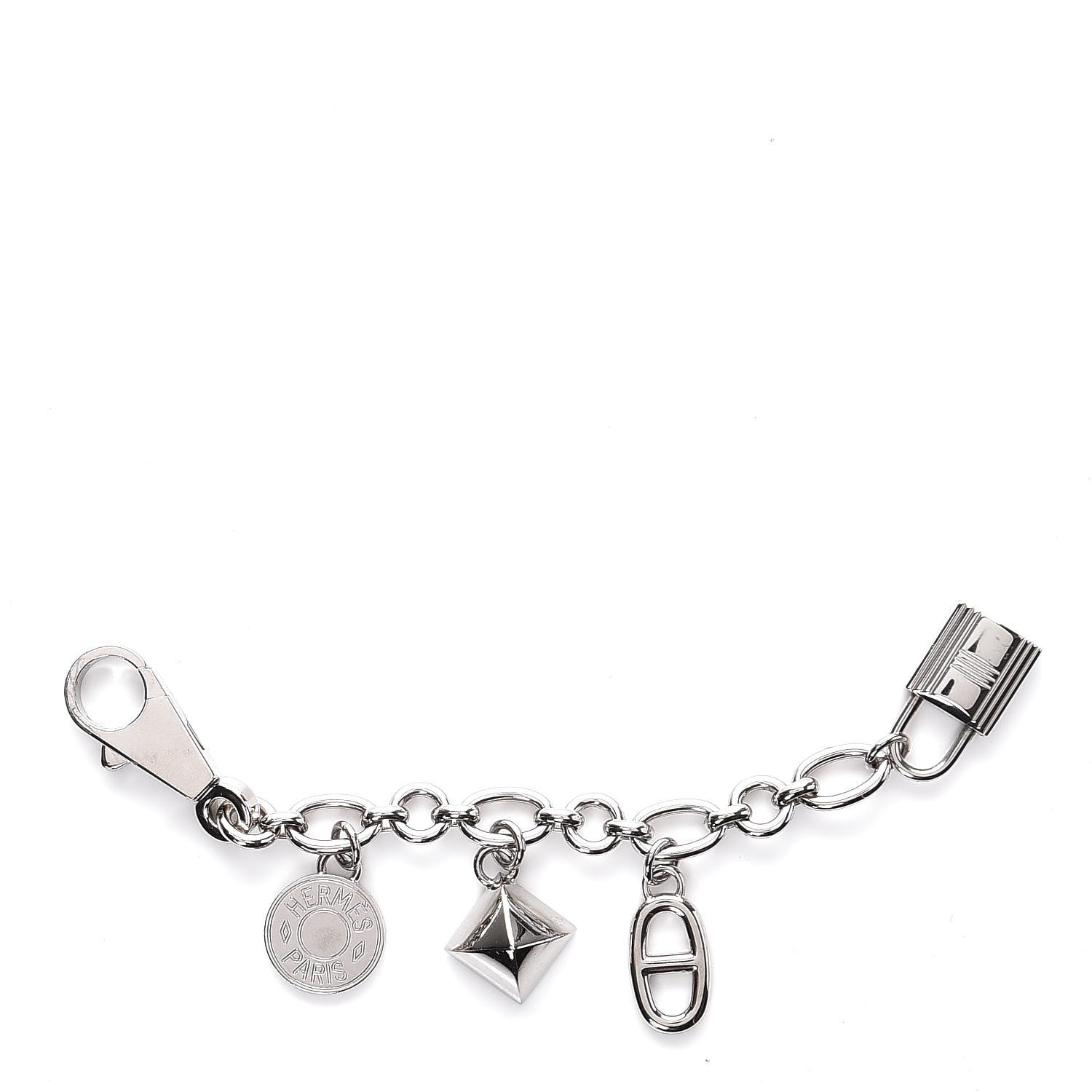 Hermes Palladium Olga Bag Charm Silver 1 of 4