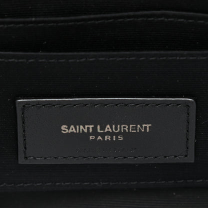 Saint Laurent Grained Lambskin Quilted Mini Becky Double Zip Bag Black 7 of 11