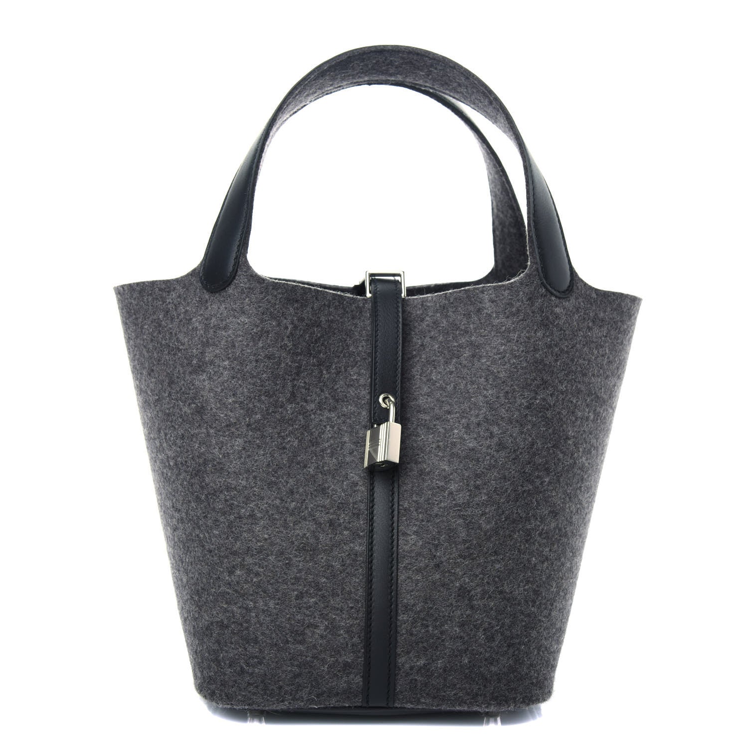 Hermes Feutre Swift Picotin Lock 22 MM Gris Moyen Black 1 of 10