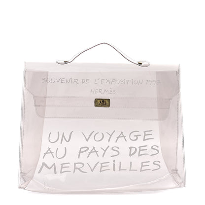 Hermes Vinyl Souvenir De L'Exposition Kelly Transparent 1 of 9