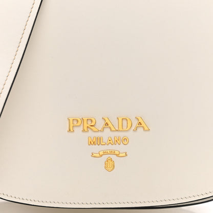 Prada City Calf Pionniere Saddle Bag White 8 of 9