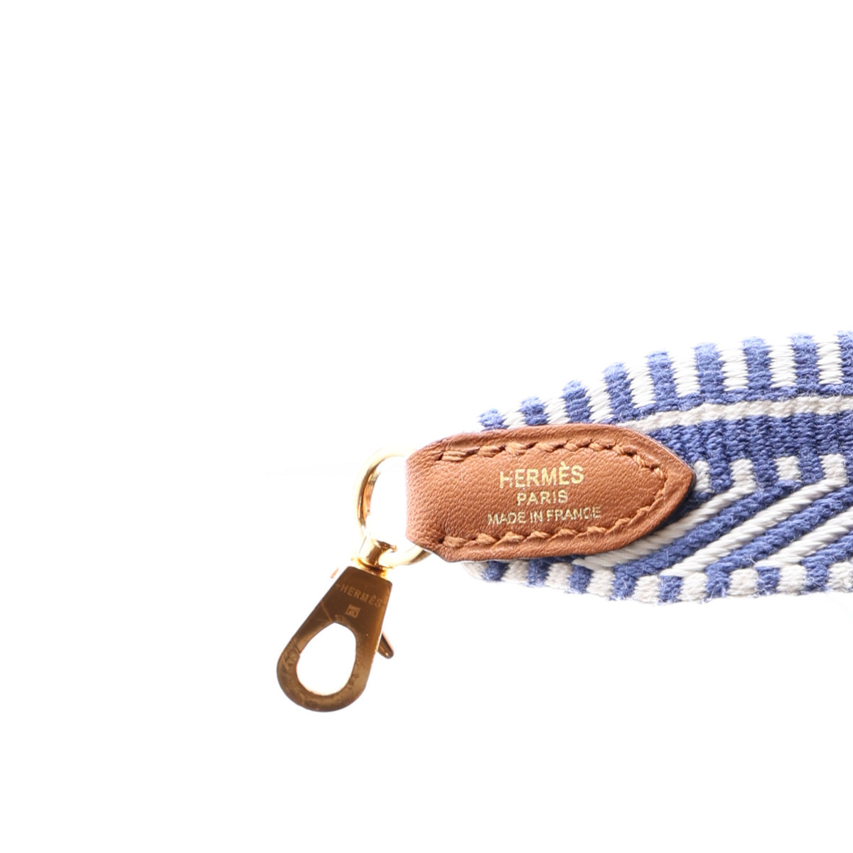 Hermes Toile Swift 25mm Sangle Cavale Shoulder Strap Blue Ecru 3 of 5