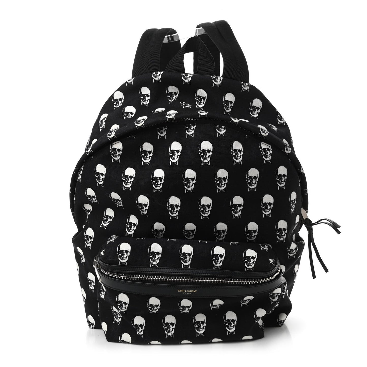 Canvas Skull Print City Backpack Black