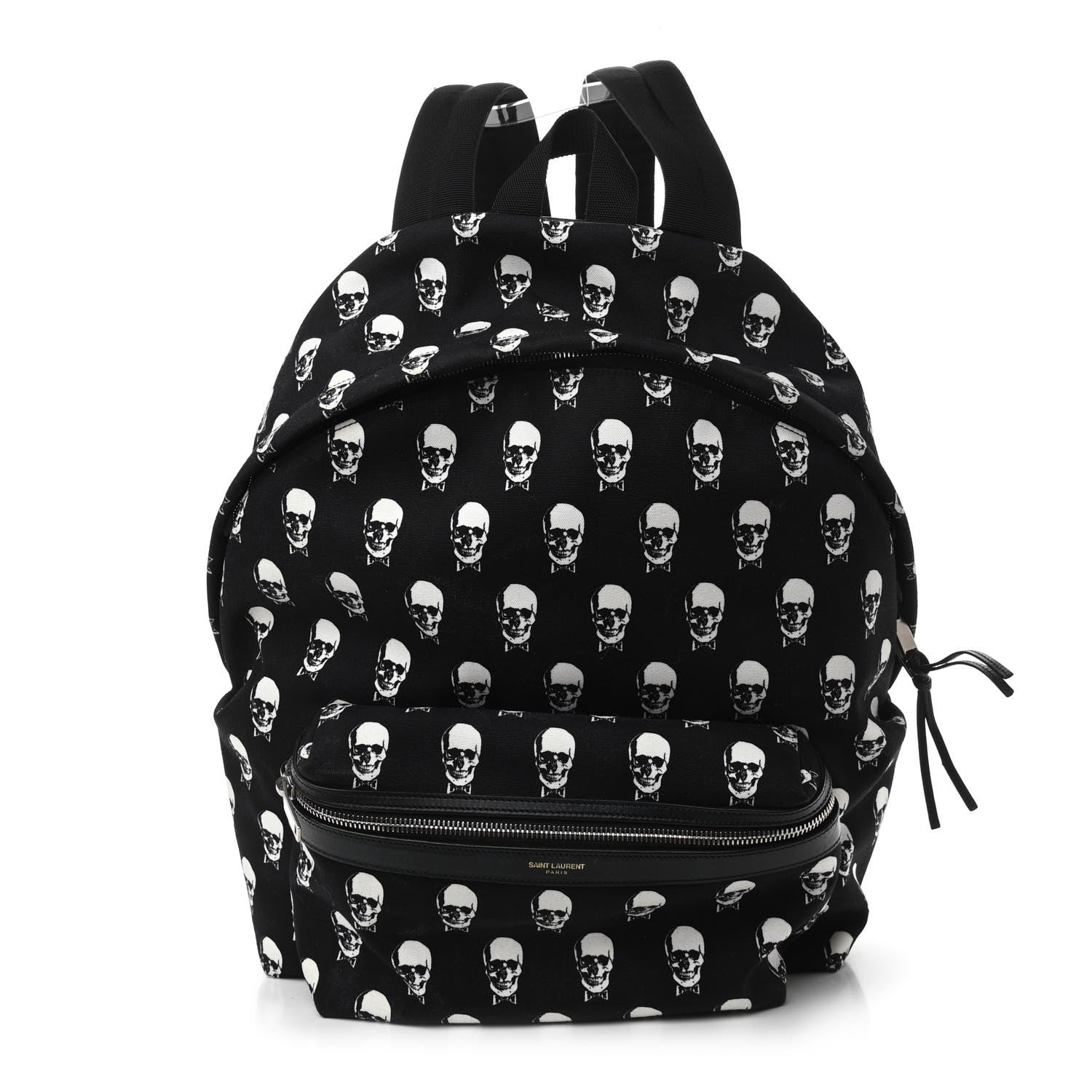 Saint Laurent Canvas Skull Print City Backpack Black 1 of 10