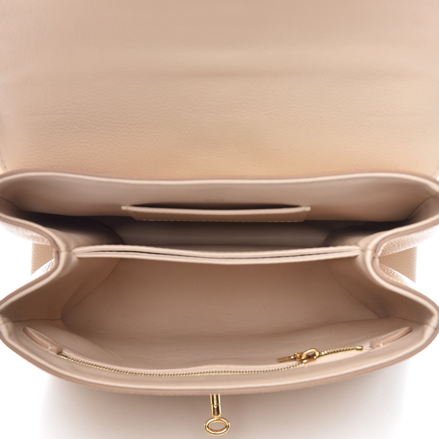 Grained Smooth Calfskin Rose Des Vents PM Creme