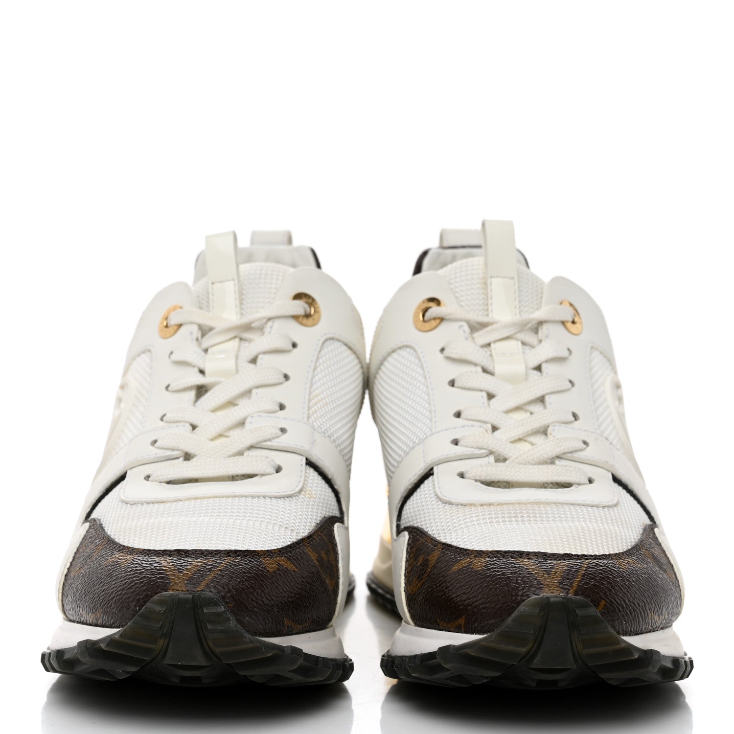 Louis Vuitton Calfskin Monogram Run Away Sneakers 37.5 White 2 of 9