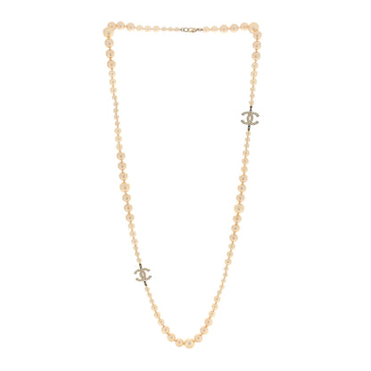 Chanel Graduated Pearl CC Long Necklace Gold 2 of 5