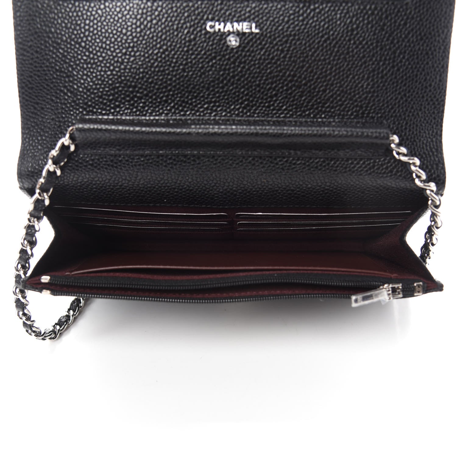 Chanel Caviar Quilted Wallet On Chain WOC Black 5 of 12