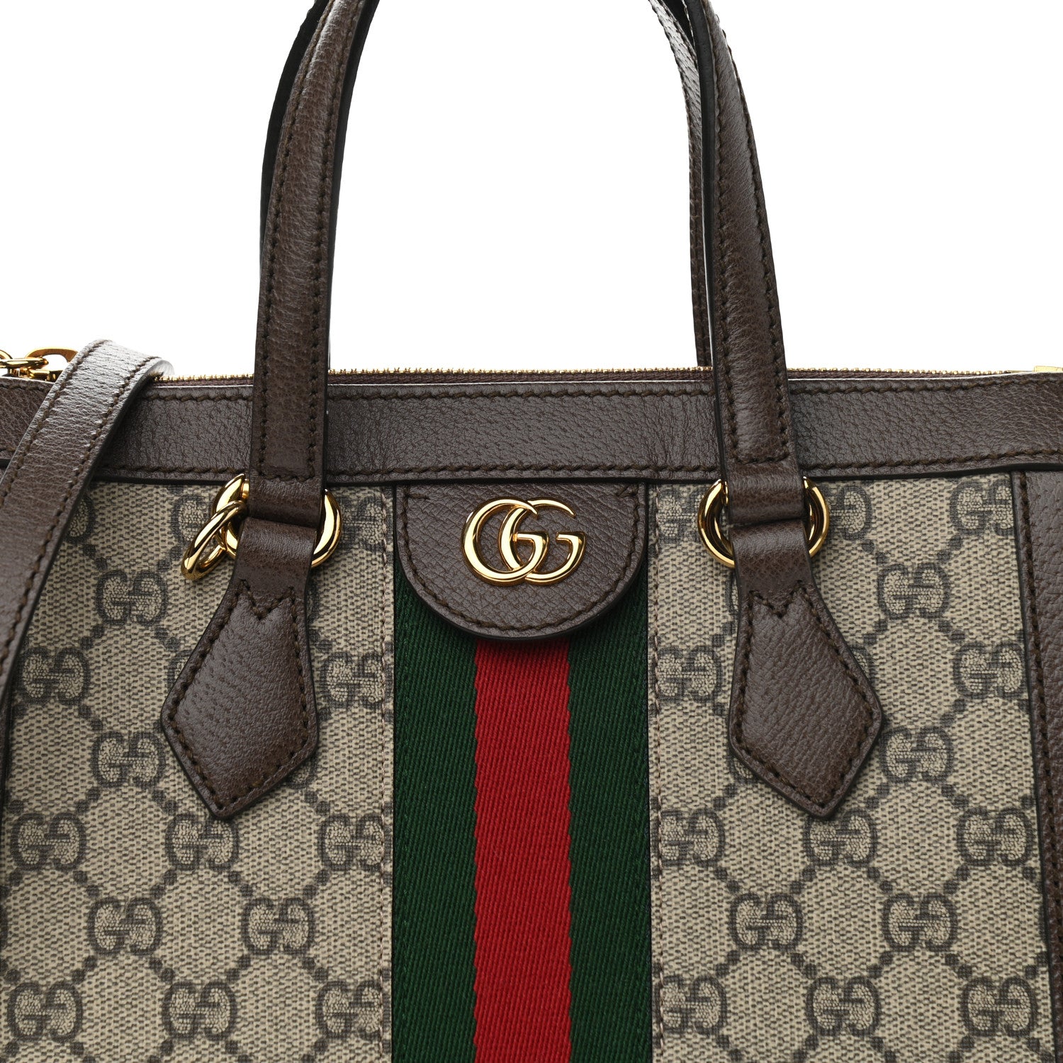 Gucci GG Supreme Monogram Small Ophidia Tote Bag Brown 8 of 10