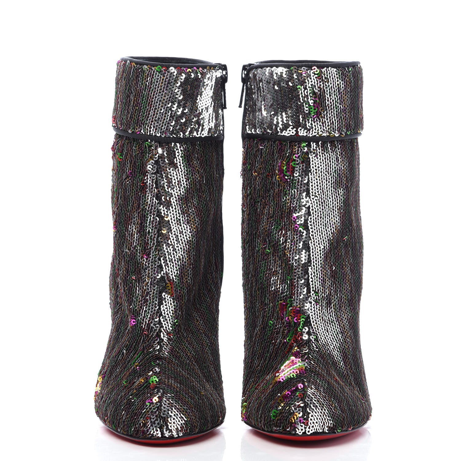 Christian Louboutin Paillettes Moulamax 100 Booties 35.5 Multicolor 2 of 8