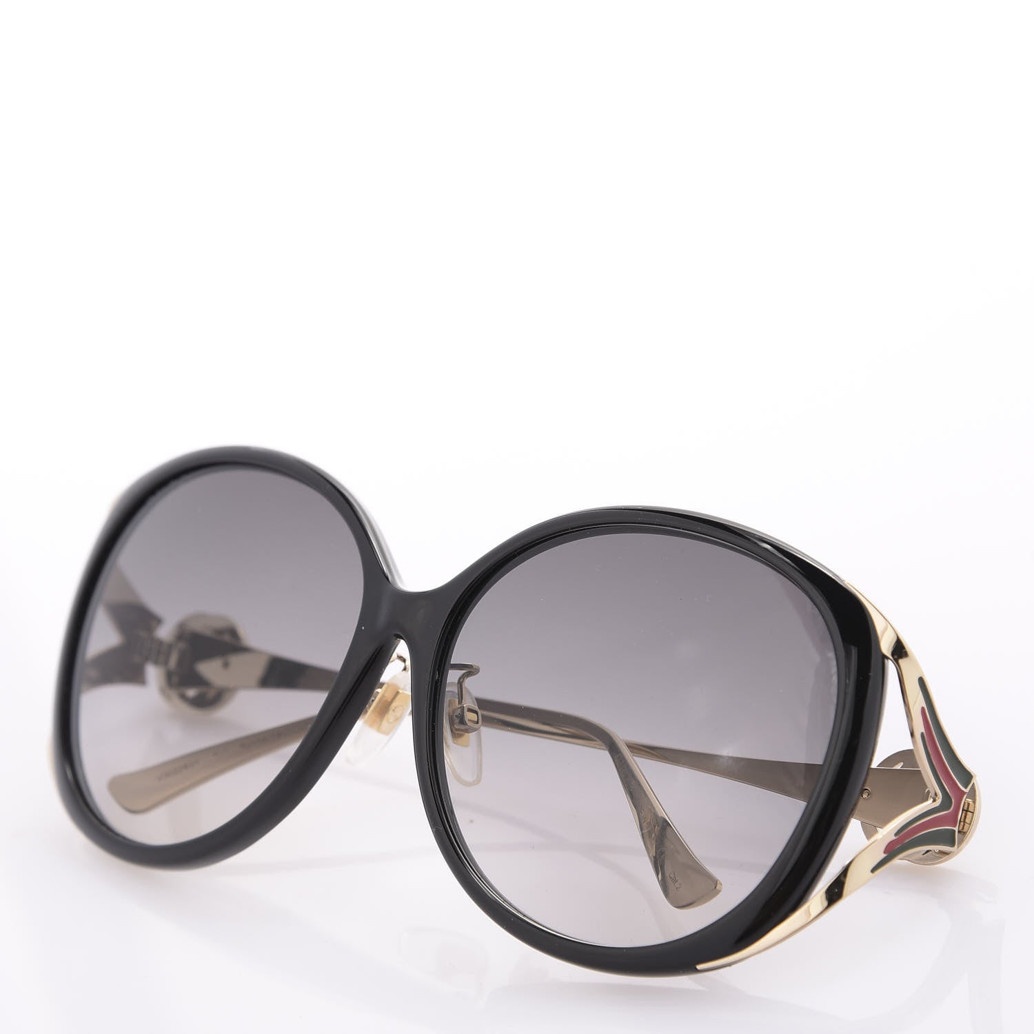 Gucci Round Frame Injected GG0226SK Sunglasses Black 7 of 8