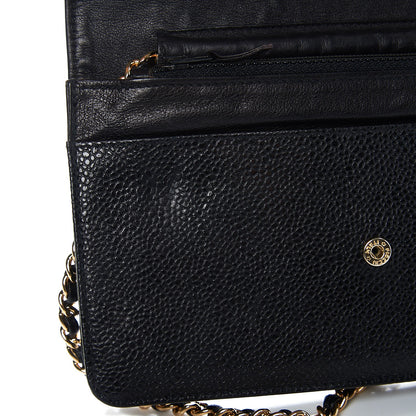 Chanel Caviar Timeless CC Wallet On Chain WOC Black 10 of 10