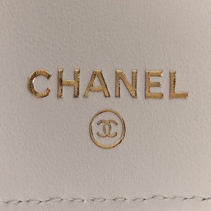 Chanel Caviar Quilted Classic 4 Key Holder Wallet White 7 of 9