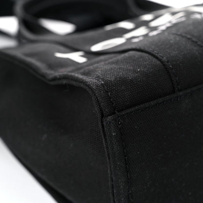 Marc Jacobs Cotton Canvas Mini The Traveler Tote Bag Black 7 of 11