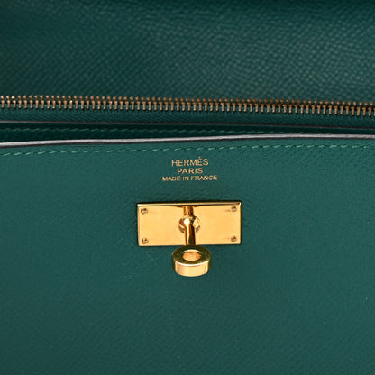 Hermes Epsom Kelly Longue Wallet Malachite 5 of 13