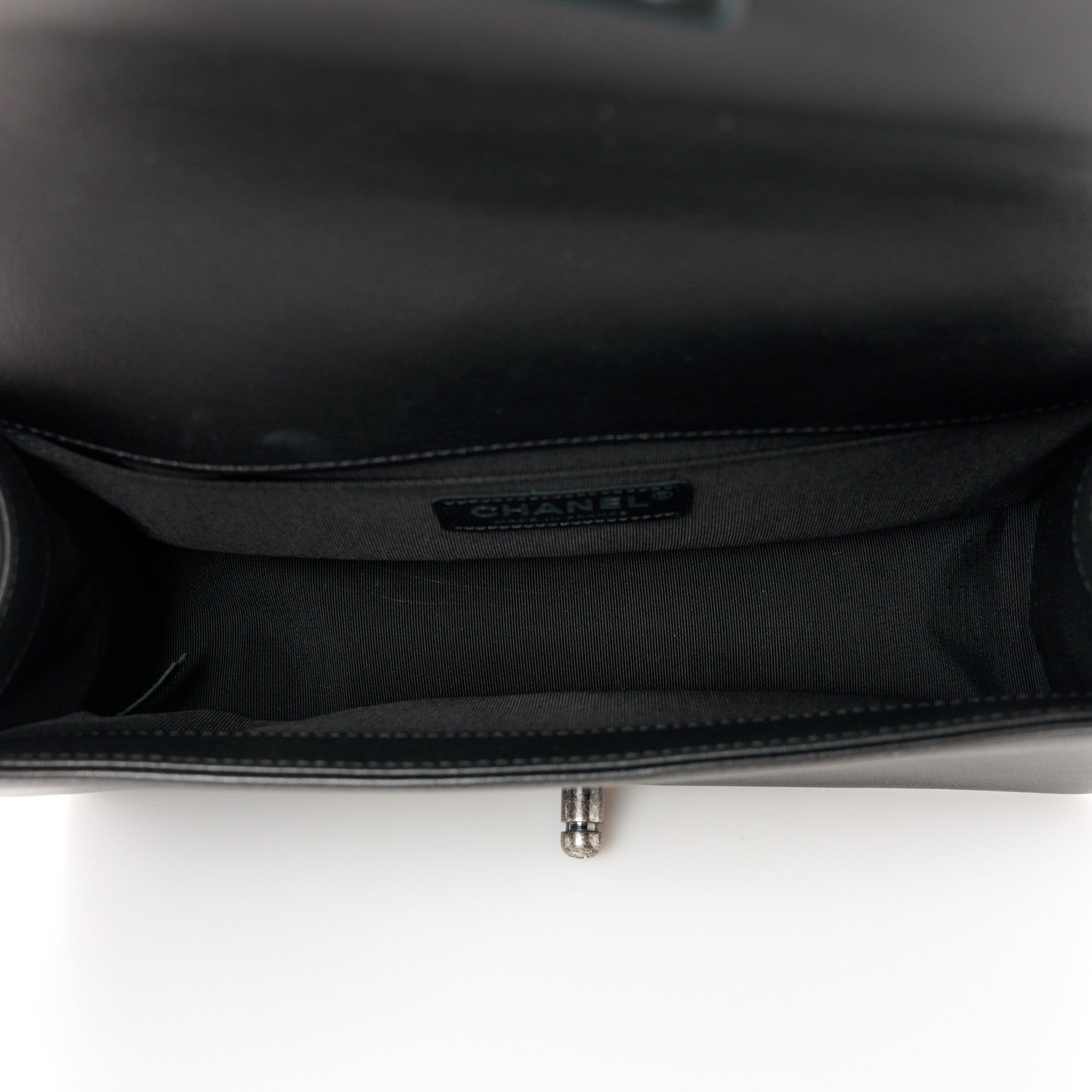 Chanel Calfskin Chevron Quilted Medium Boy Flap Black 5 of 11