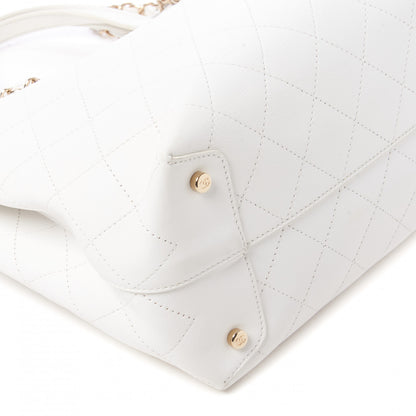 Chanel Calfskin Large Serial Shopper Tote White 5 of 9