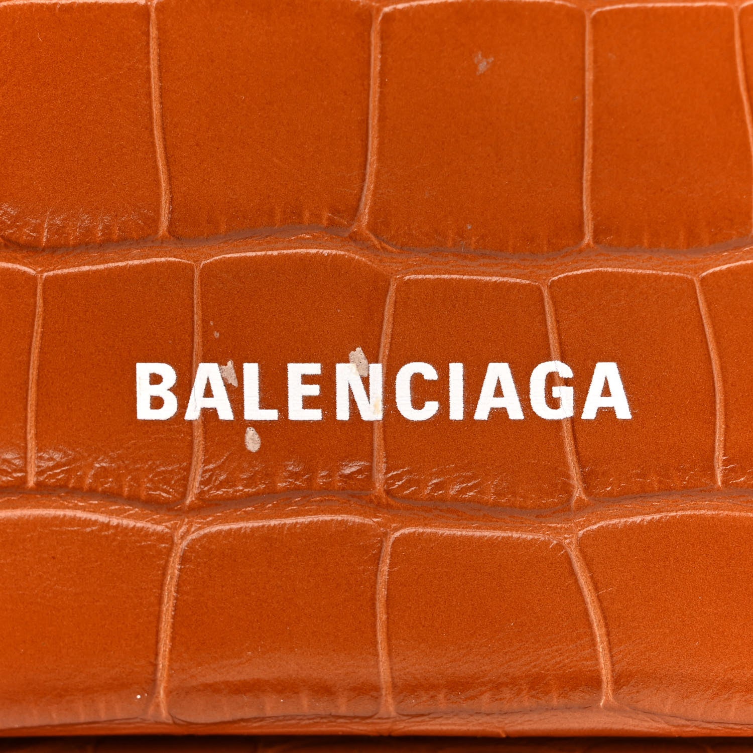 Balenciaga Extra Supple Calfskin Crocodile Embossed Small Tool 2.0 North-South Tote Camel 8 of 15