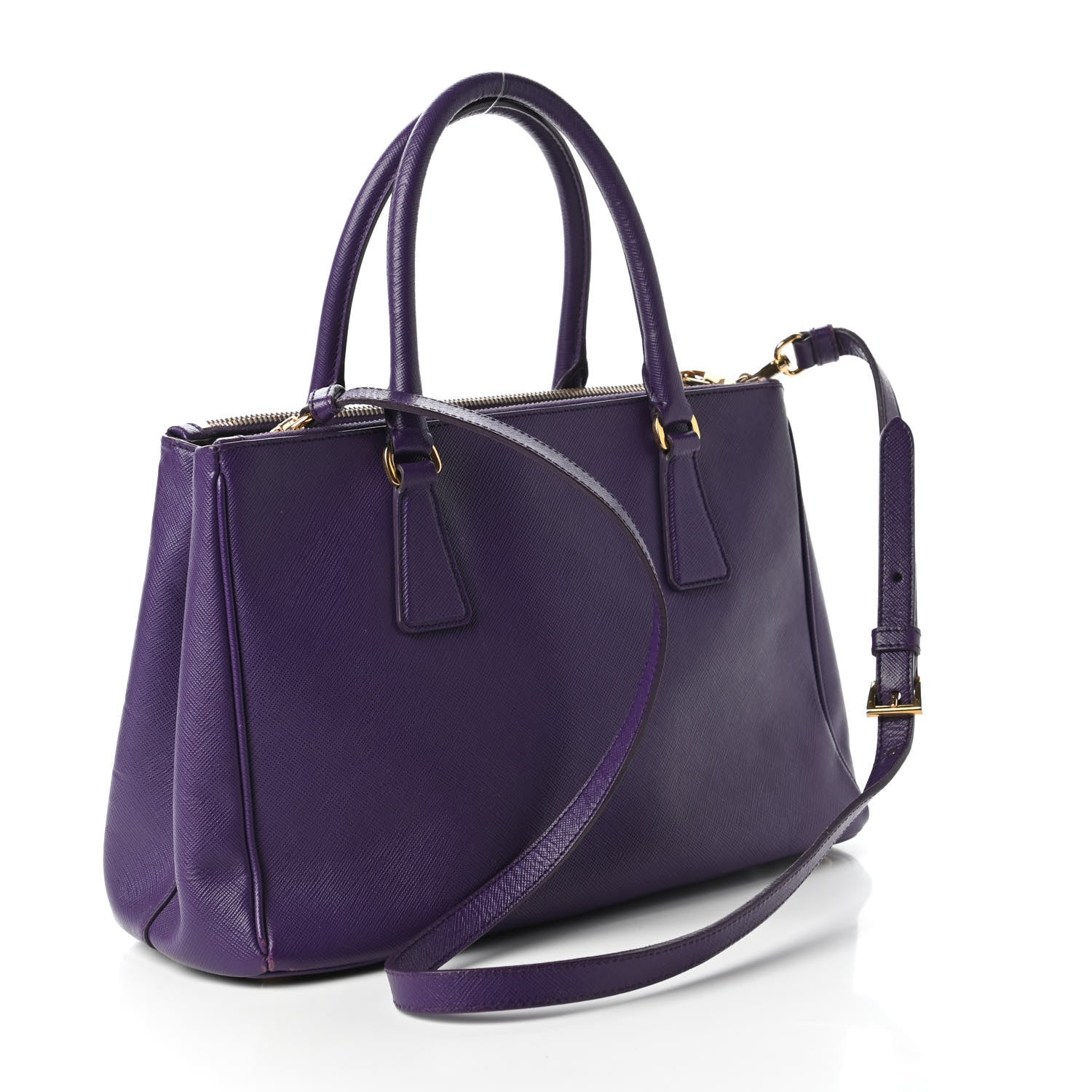 Prada Saffiano Small Galleria Double Zip Tote Viola 3 of 12