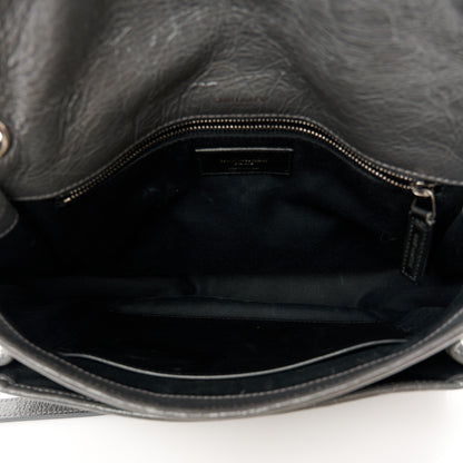 Saint Laurent Crinkled Calfskin Matelasse Monogram Medium Niki Chain Satchel Storm 5 of 12