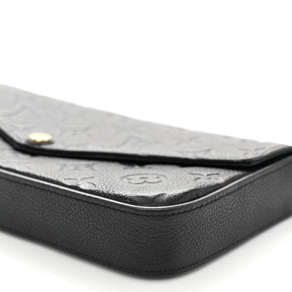 Louis Vuitton Empreinte Pochette Felicie Chain Wallet Black 9 of 10