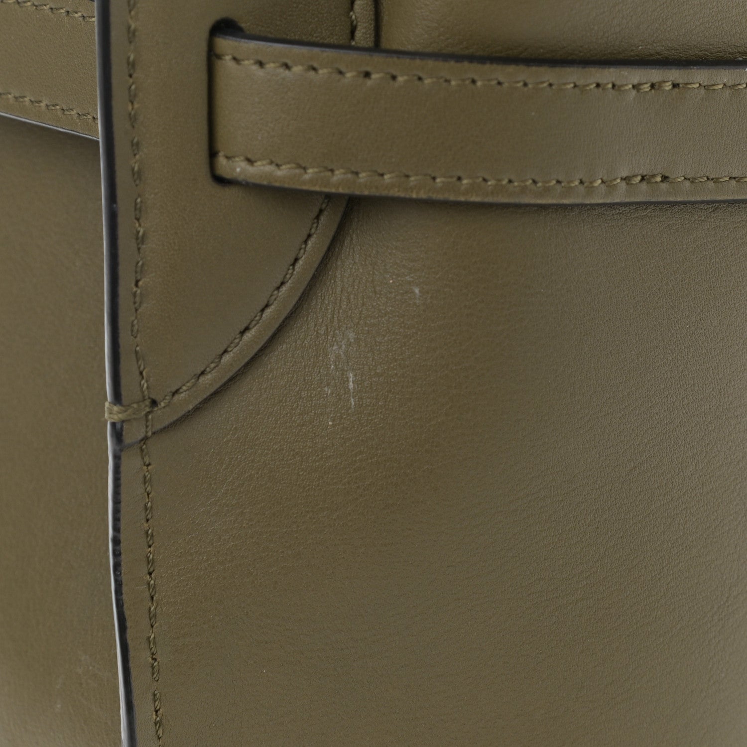 Celine Smooth Calfskin Nano Big Bag Bucket Army Green 9 of 9