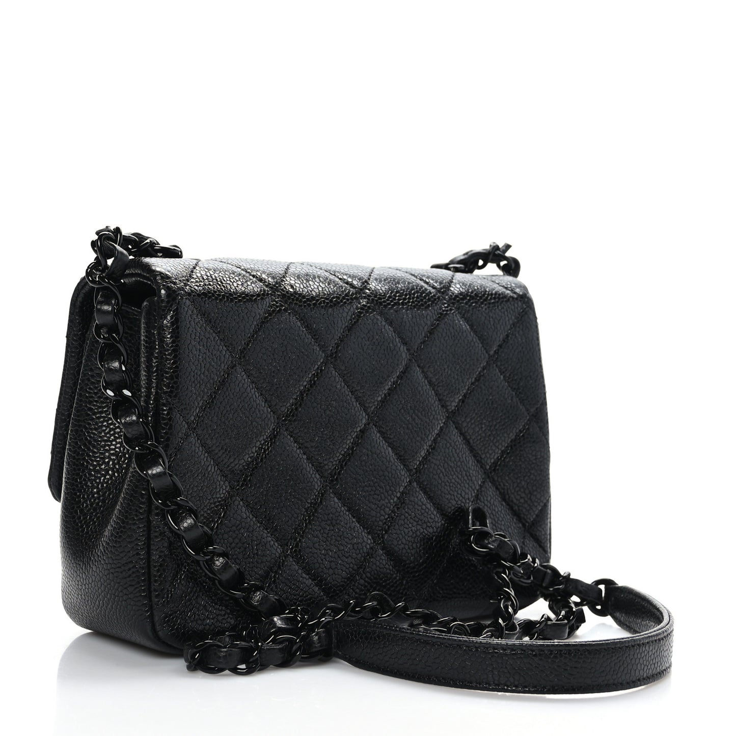 Caviar Quilted Incognito Mini Square Flap Black