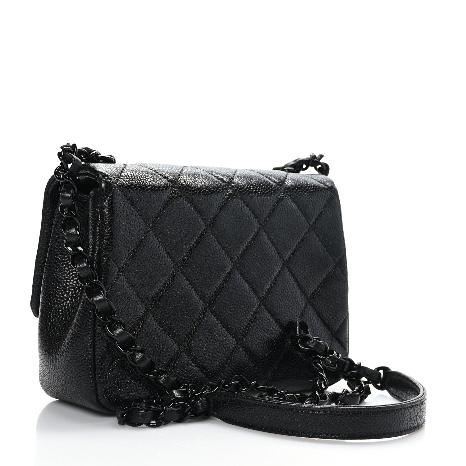 Chanel Caviar Quilted Incognito Mini Square Flap Black 3 of 9