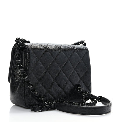 Chanel Caviar Quilted Incognito Mini Square Flap Black 3 of 9