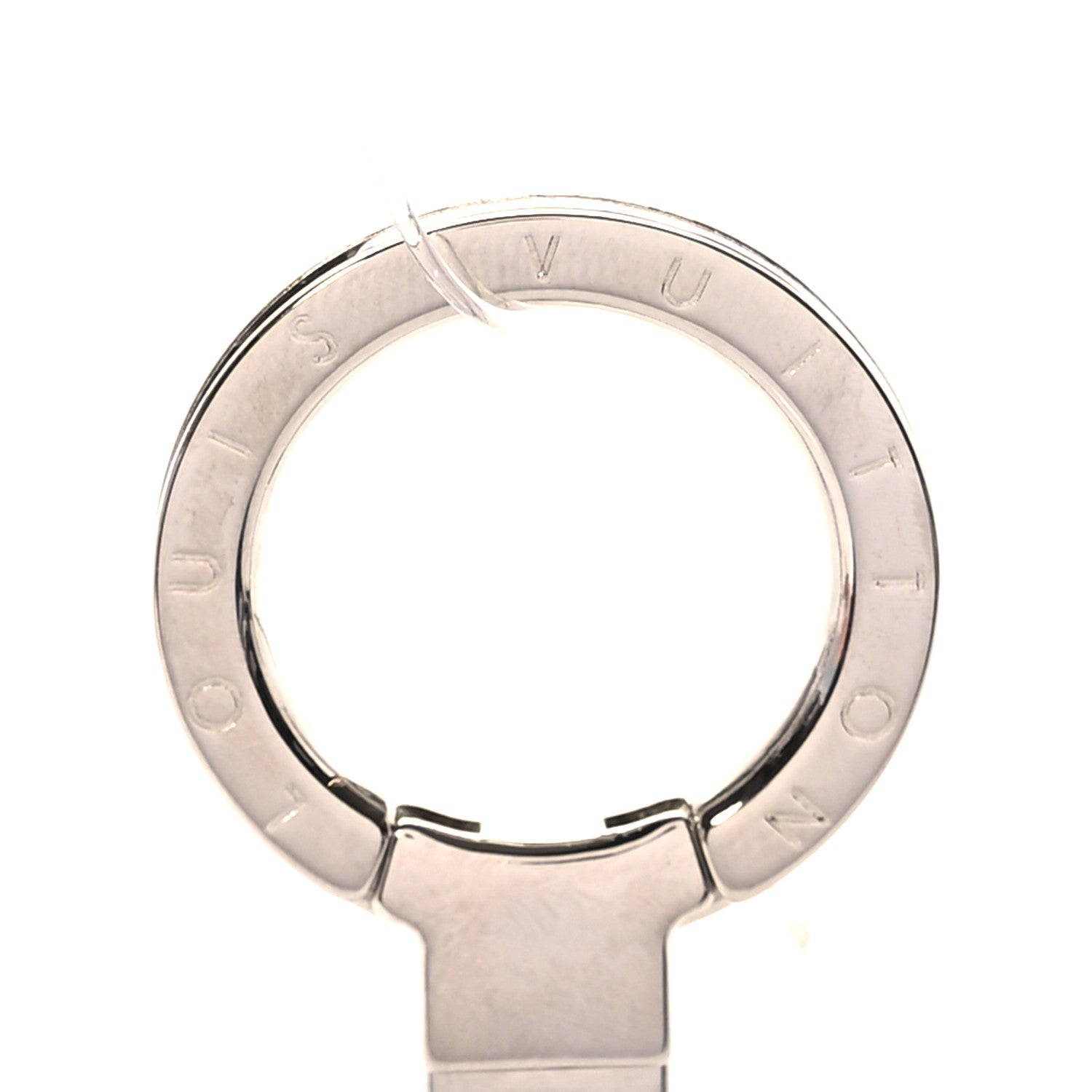 Louis Vuitton Metal Luggage Tag Key Holder Silver 4 of 4