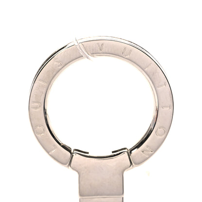 Louis Vuitton Metal Luggage Tag Key Holder Silver 4 of 4