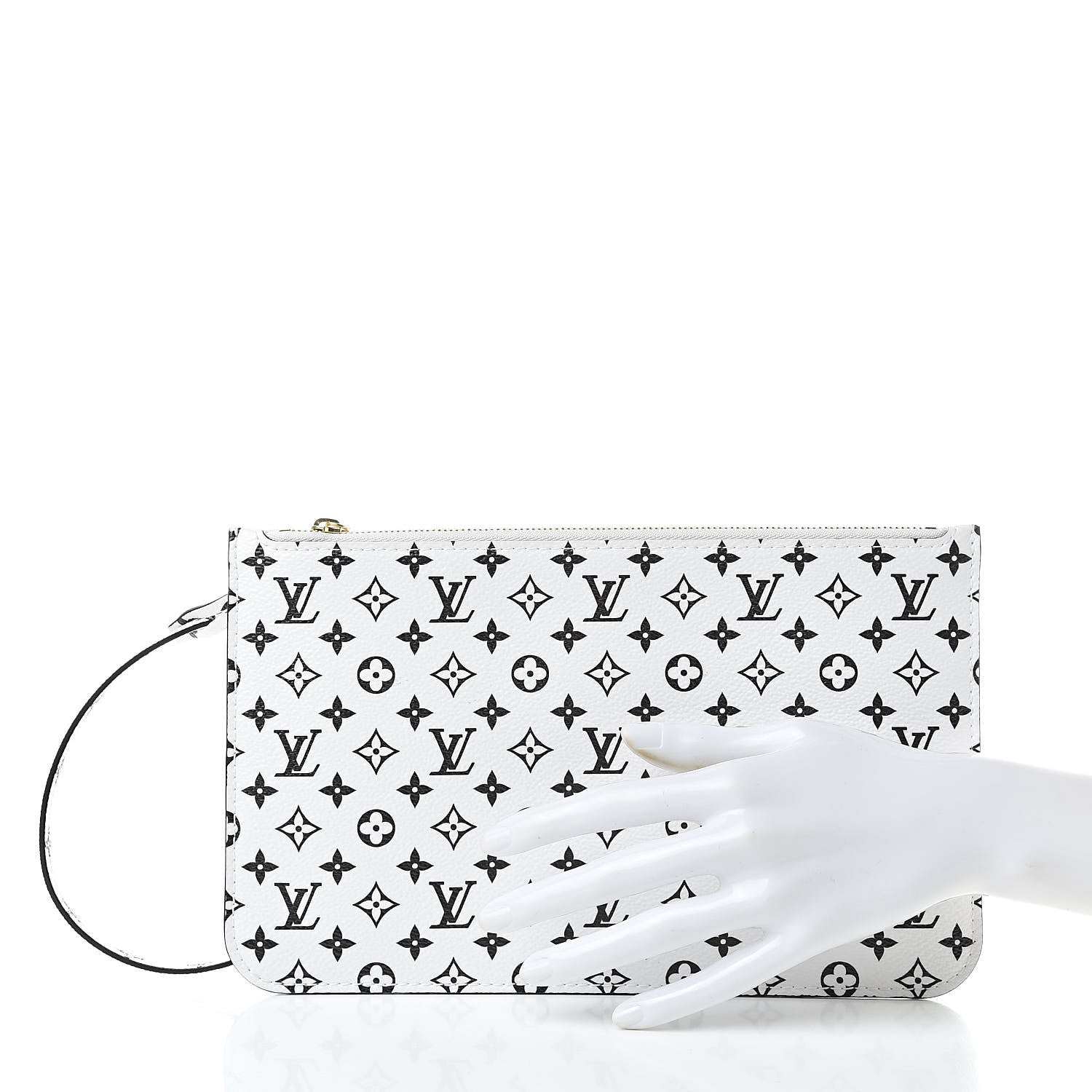 Louis Vuitton Monogram Giant Neverfull MM GM Pochette White 2 of 7